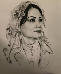 كريمة الجعادي فنانة مغربية مبدعة ترسم بقدميها