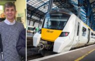 Audio guide that describes fleet of trains provides confidence for blind passenger